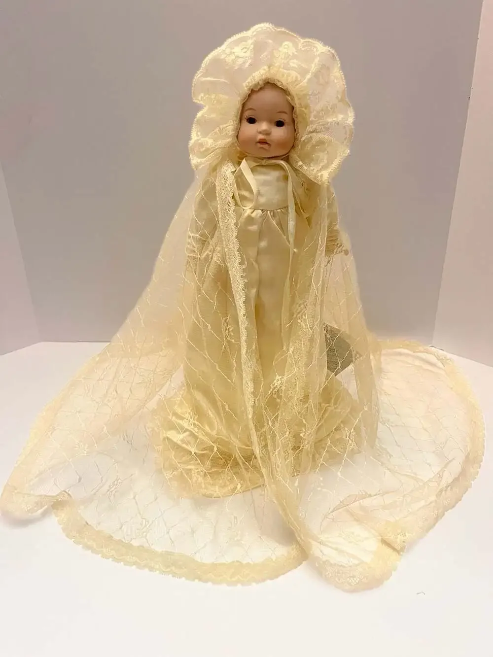 Victoria Impex Corporation Porcelain Doll Charity VIC-3085 in Christening Gown